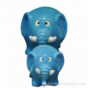 Coin bank with elephant shape, available in various colors and sizes, OEM orders are welcome
